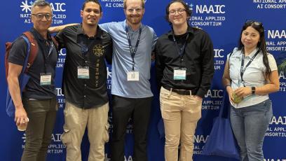 5 EMCC students pose at the AI Summit