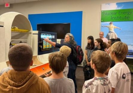 Young people are on a tour of the Palo Verde Nuclear Generating Station