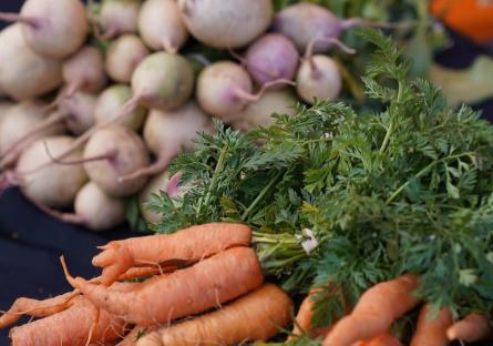 Veggies on display