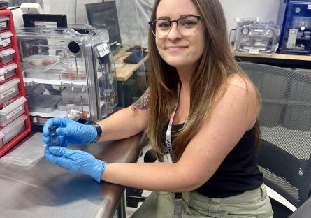 Krysten Sarkissian in the lab