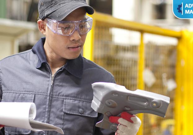 worker inspecting item